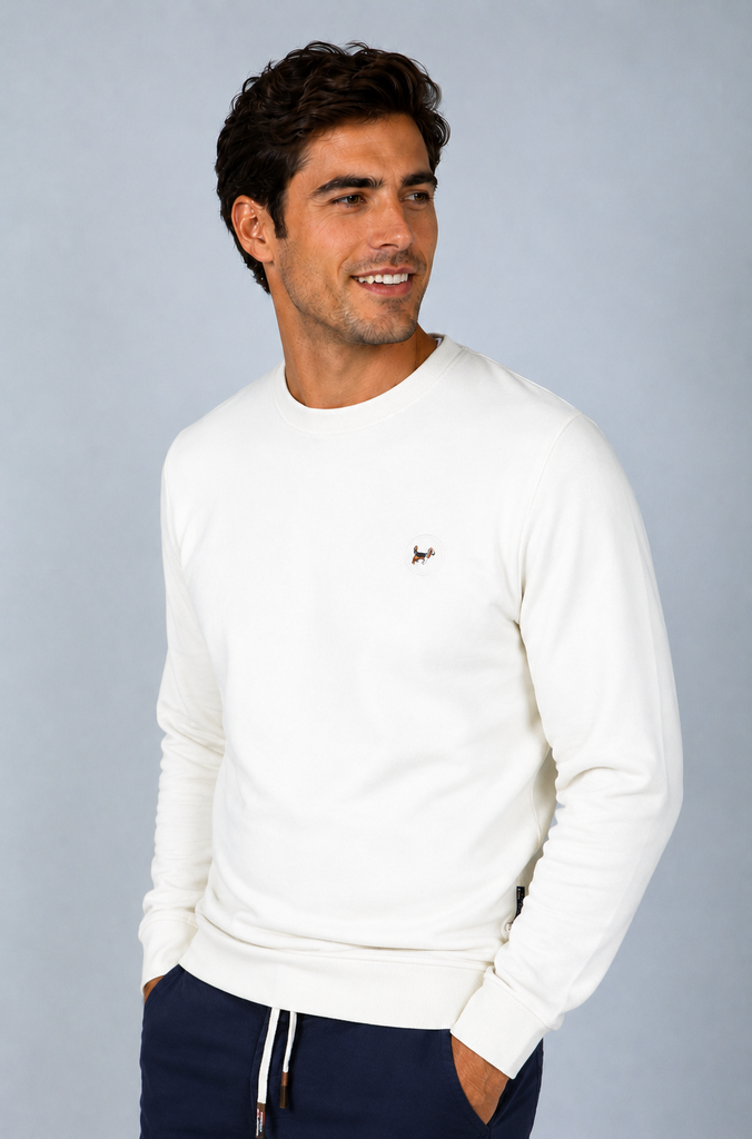 Sudadera básica Brandon crema