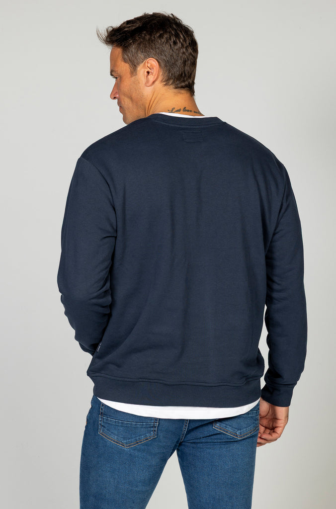 Sudadera Brandon letras relieve marino