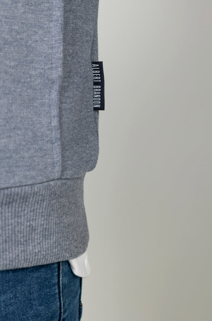 Sudadera bomber cremallera bolsillo azul medio