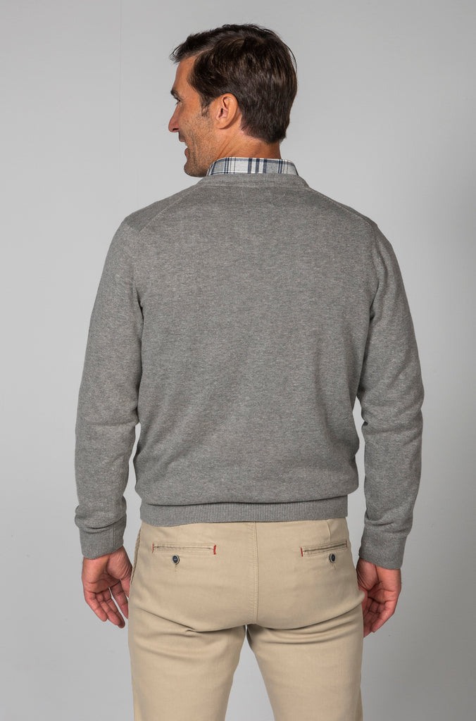 Pack jersey cuello pico color gris y coral