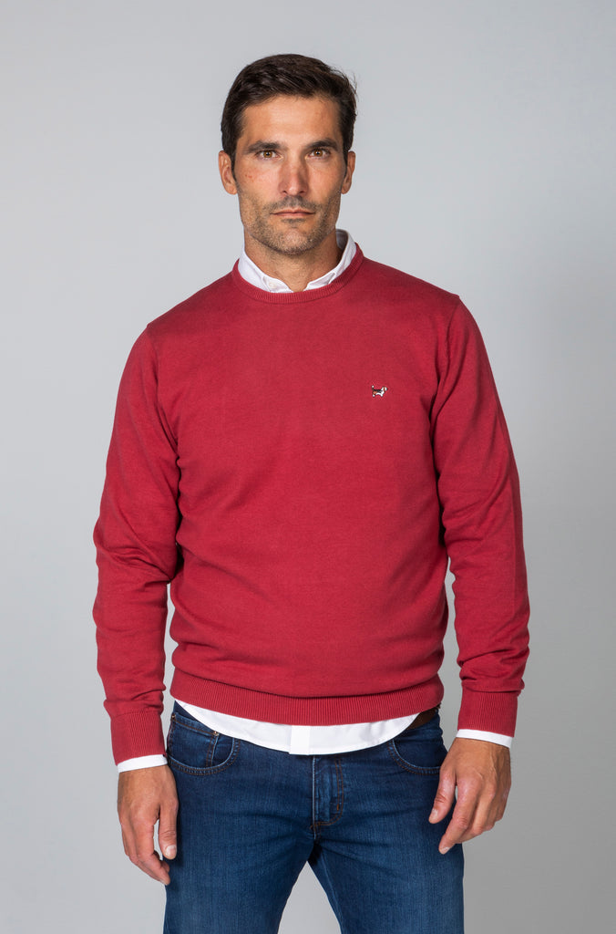 Pack jersey cuello caja color coral y gris medio