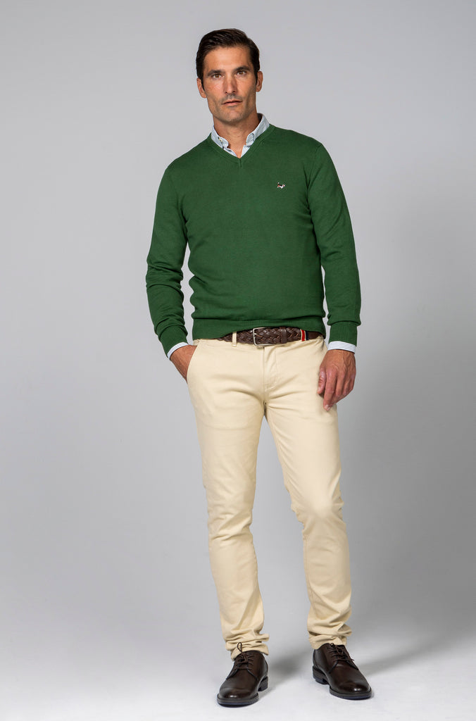 Jersey Cotton Cashmere Verde Medio