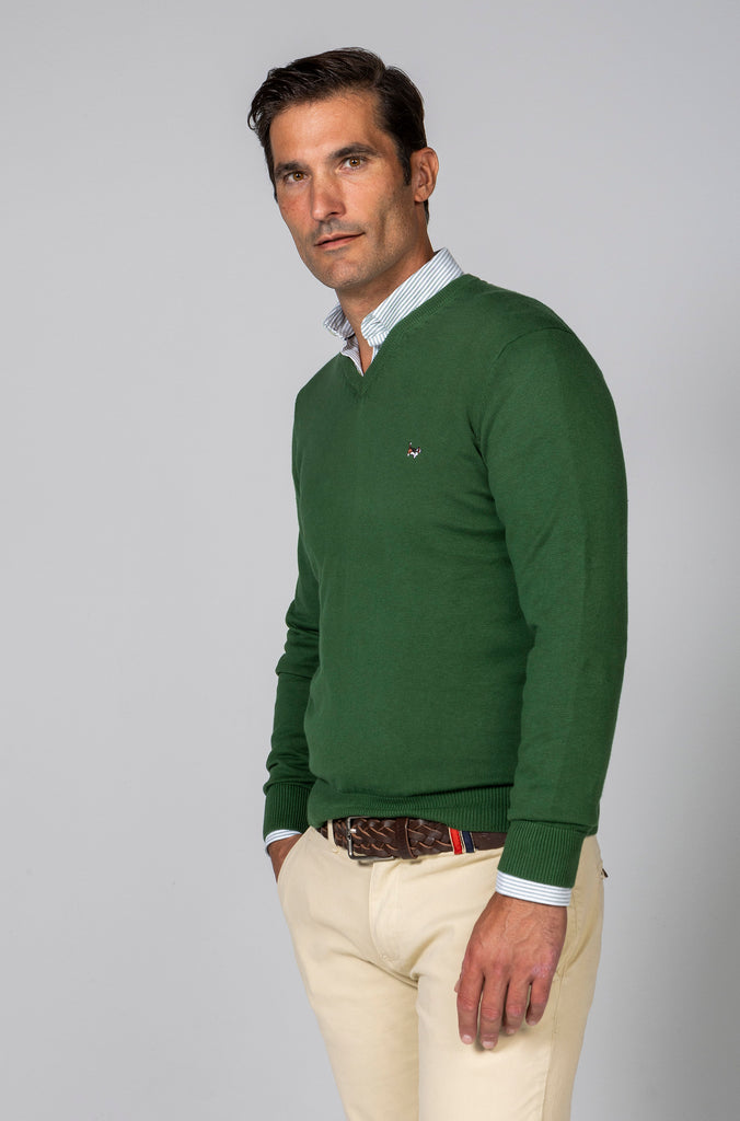 Jersey Cotton Cashmere Verde Medio