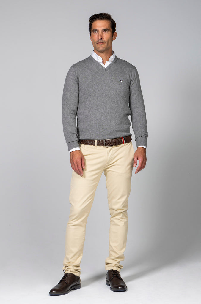 Jersey Cotton Cashmere Gris