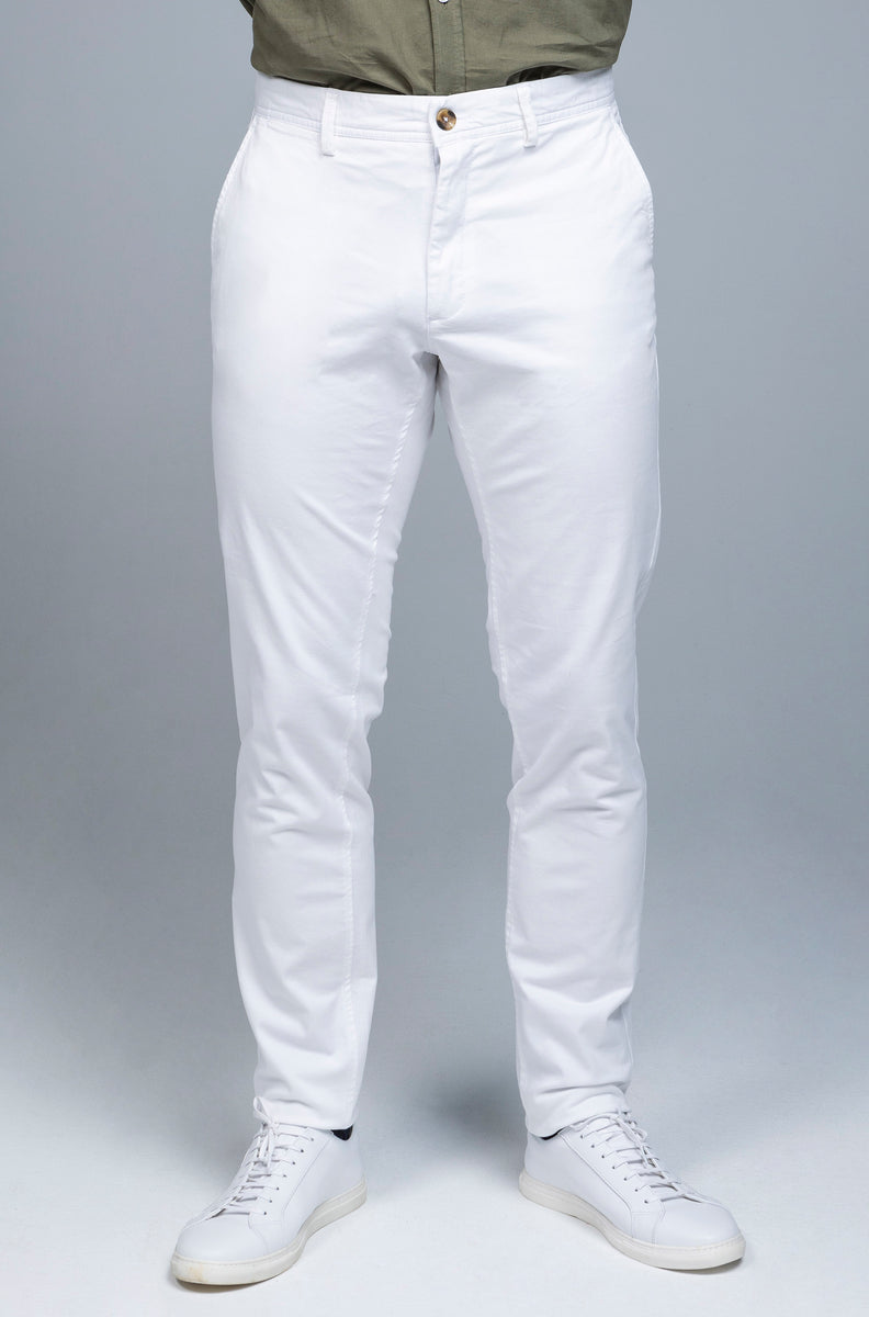 Pantalón Chino Custom Blanco en Albert Brandon