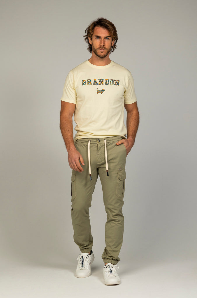 Pantalón Jogger Cargo Verde Bajo Goma Soft
