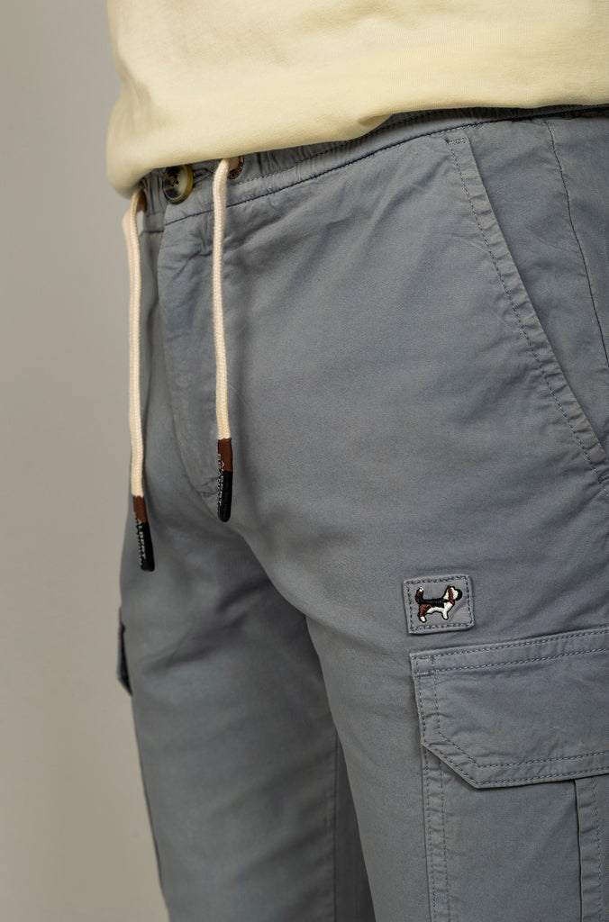 Pantalón Jogger Cargo Índigo Goma Soft