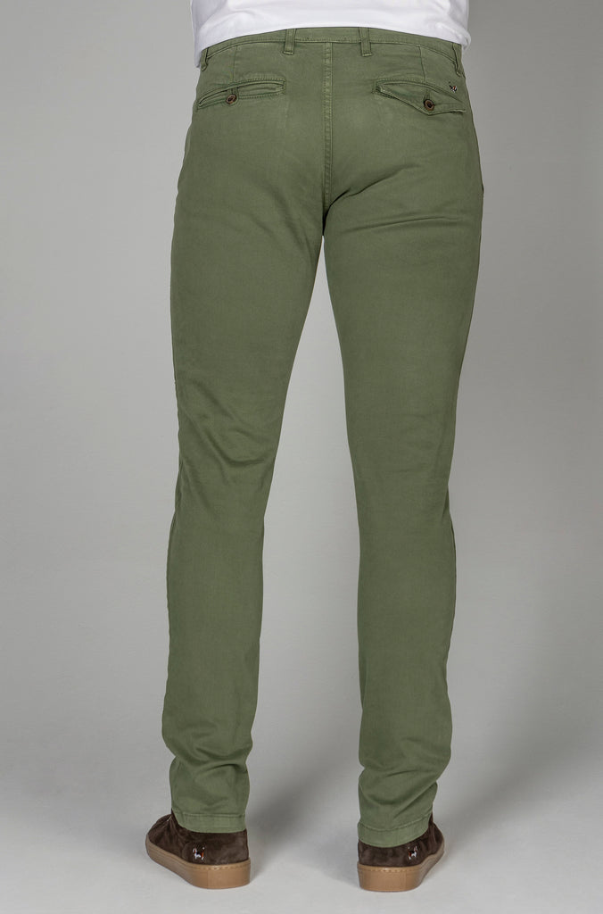 Pantalón Chino Elástico Garment Dyed Kaki