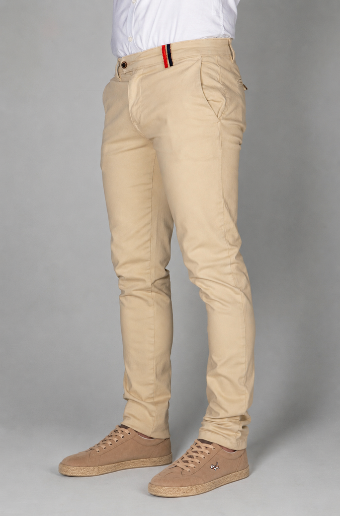 Pantalón Chino Slim Beige