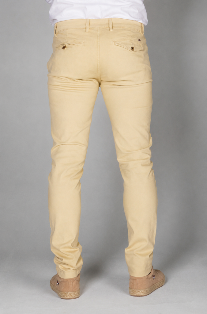 Pantalón Chino Slim Beige