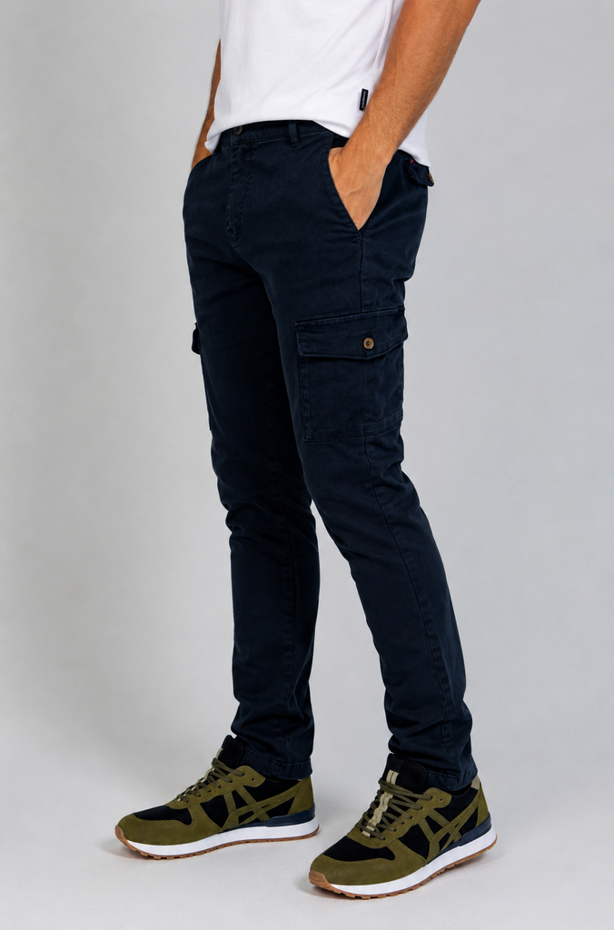Pantalón Elástico Cargo Marino