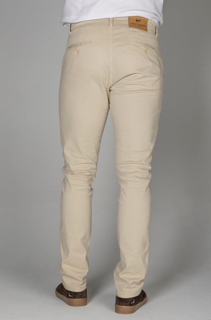 Pantalón Chino Sarga Beige