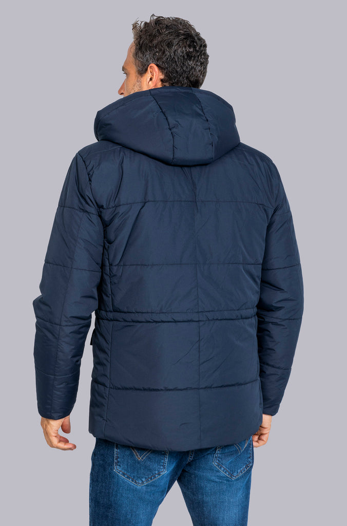 Chaqueta Helsinki con capucha marino