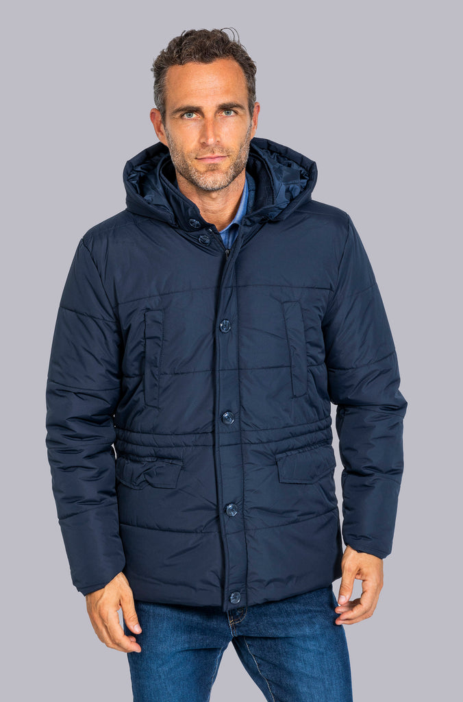 Chaqueta Helsinki con capucha marino