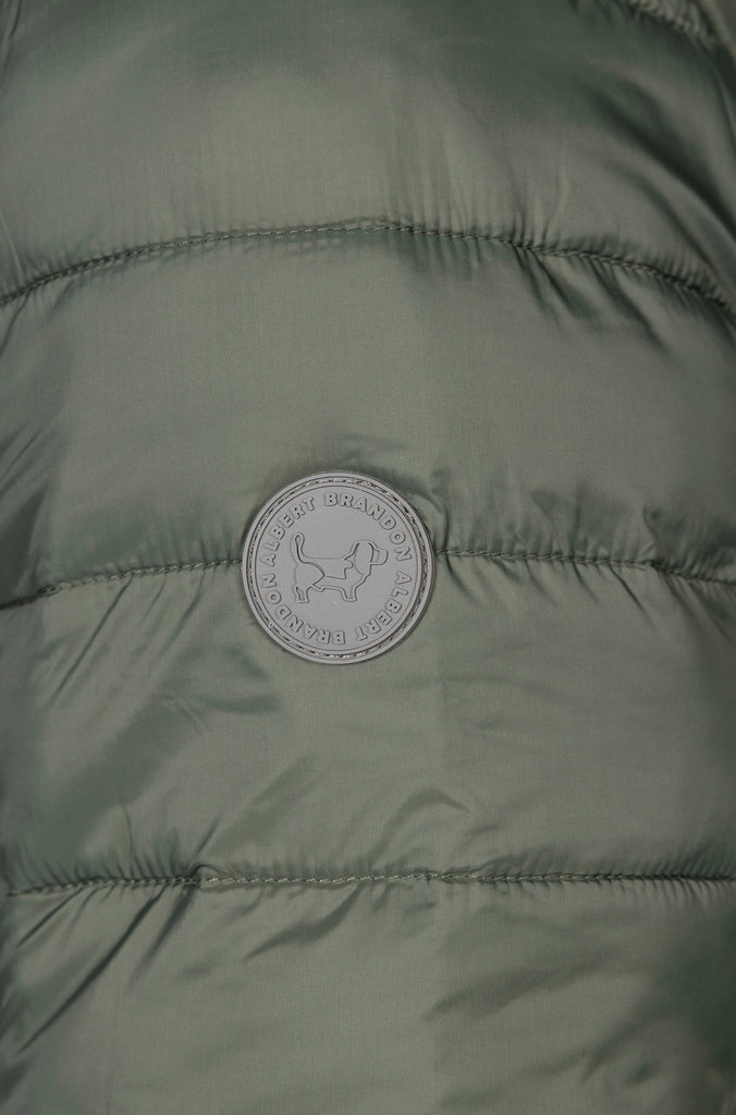 Plumífero Técnico Verde Con Capucha