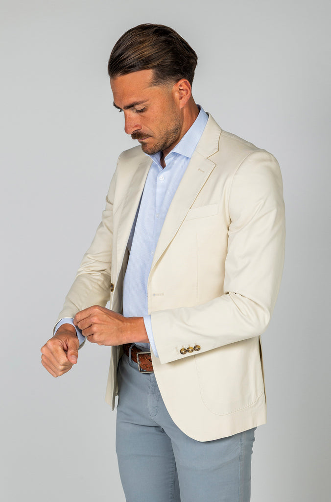 Americana Tokio Algodón Blanco Roto