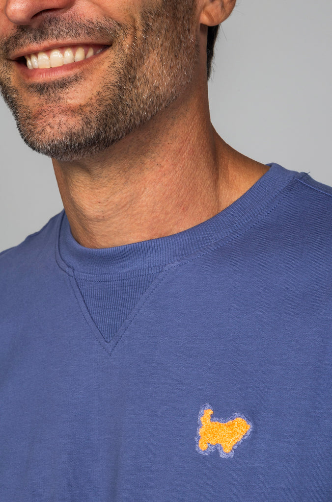 Sudadera Towel Azul Medio Beagle Relieve