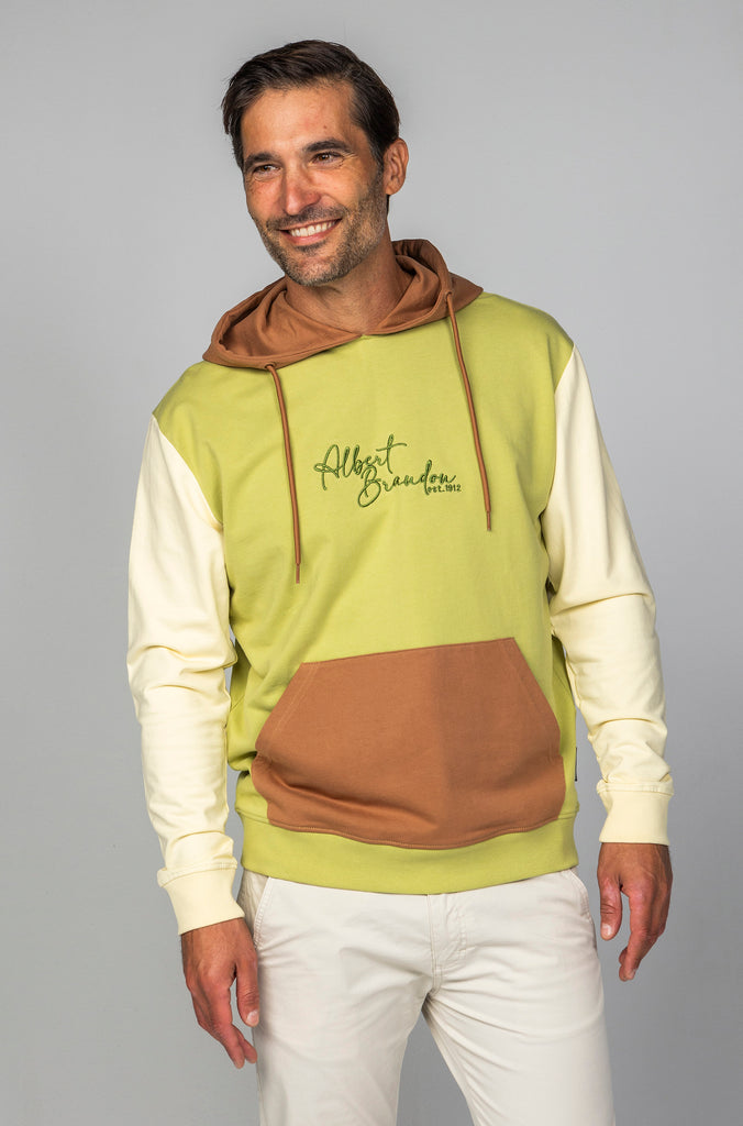 Sudadera Arrow Capucha Tricolor Verde