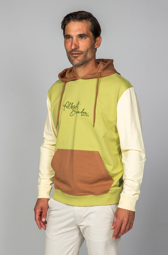 Sudadera Arrow Capucha Tricolor Verde