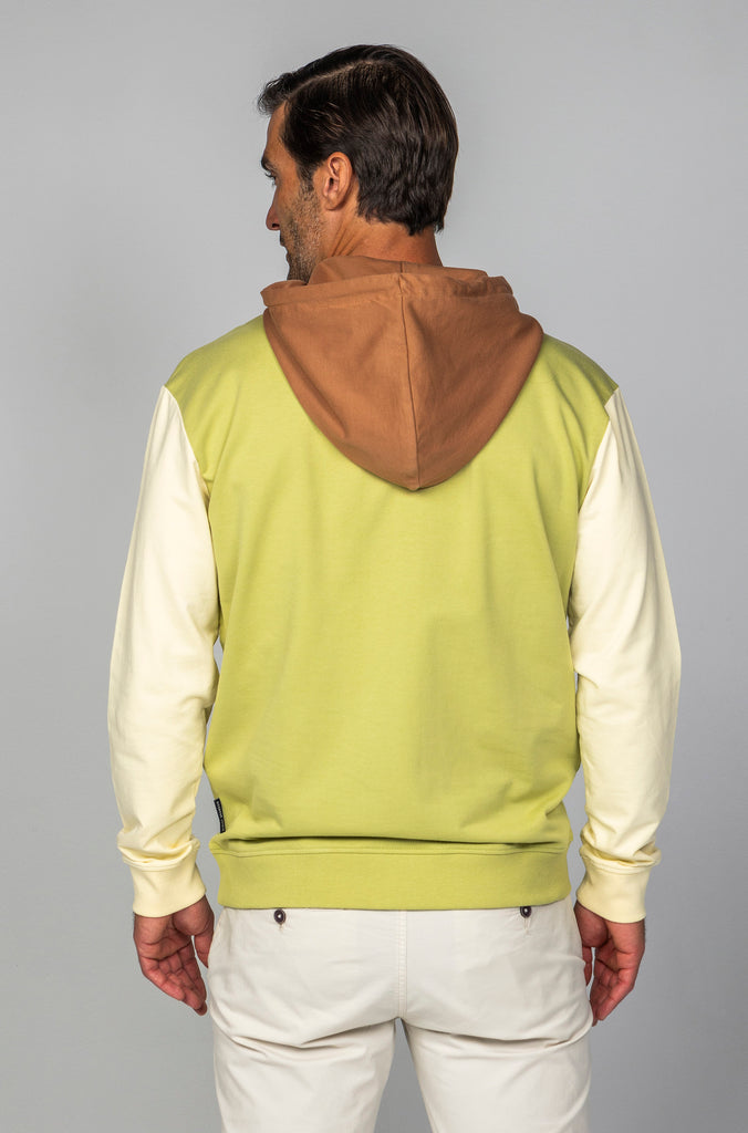 Sudadera Arrow Capucha Tricolor Verde