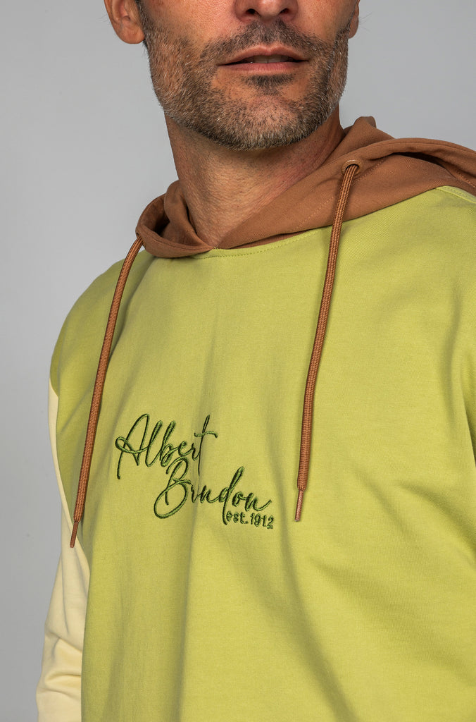Sudadera Arrow Capucha Tricolor Verde