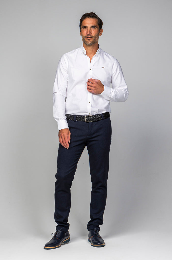 Camisa Oxford Liso Blanco