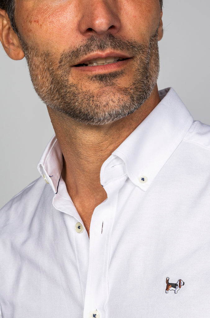 Camisa Oxford Liso Blanco