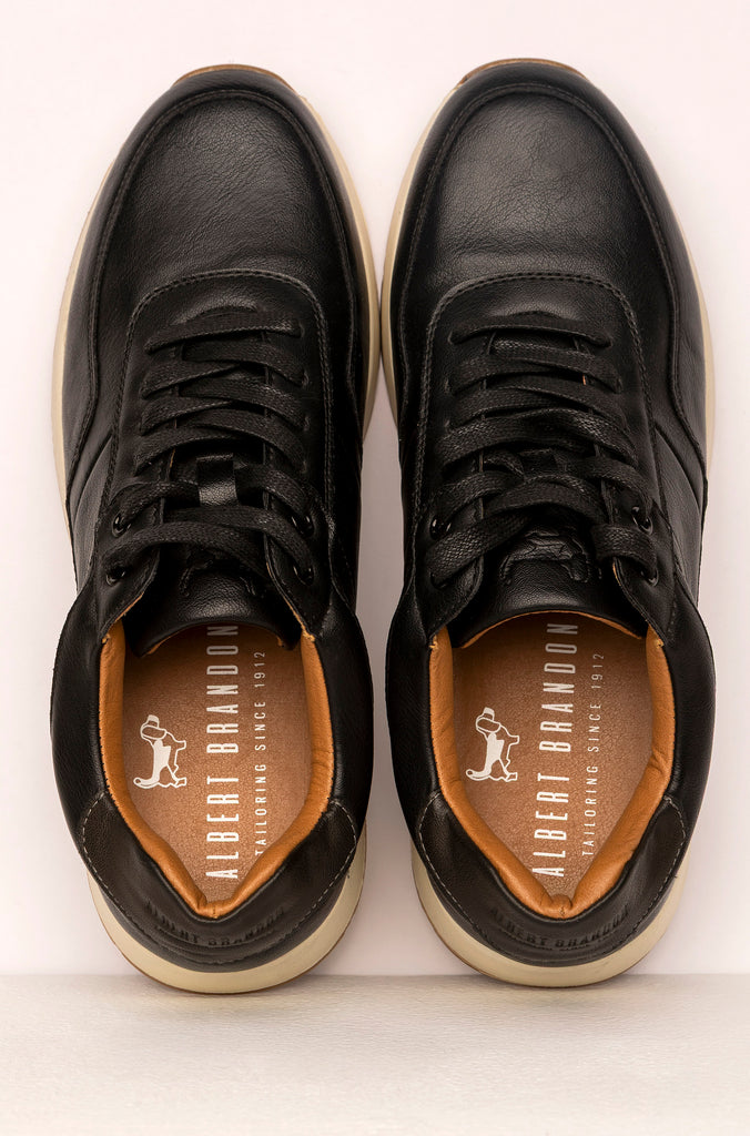ZAPATILLA SPORT POLIPIEL NEGRA