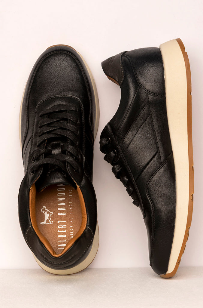 ZAPATILLA SPORT POLIPIEL NEGRA