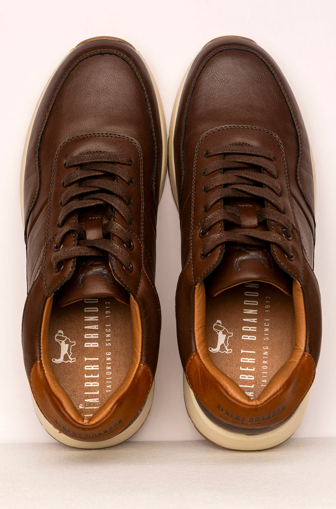 ZAPATILLA SPORT POLIPIEL MARRÓN