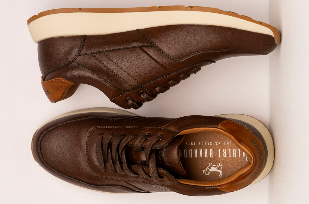 ZAPATILLA SPORT POLIPIEL MARRÓN