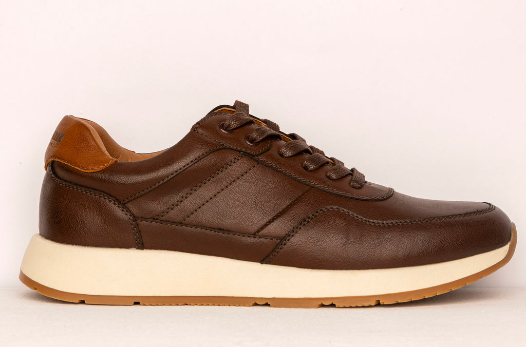 ZAPATILLA SPORT POLIPIEL MARRÓN
