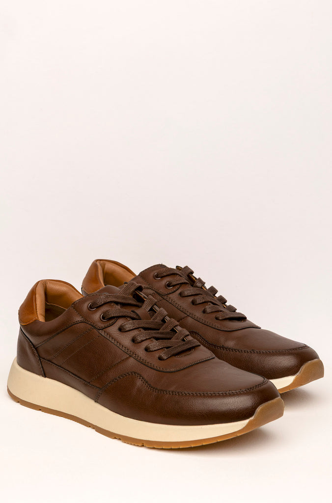 ZAPATILLA SPORT POLIPIEL MARRÓN