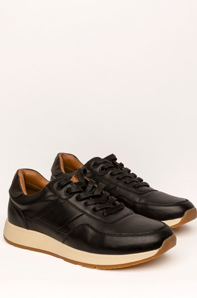 ZAPATILLA SPORT POLIPIEL NEGRA