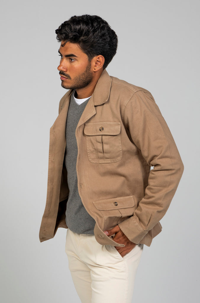Sahariana Duster Tintada Marron