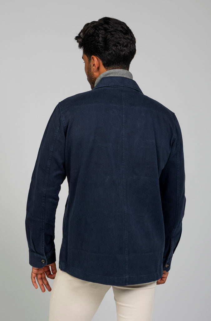Sahariana Duster Tintada Marino
