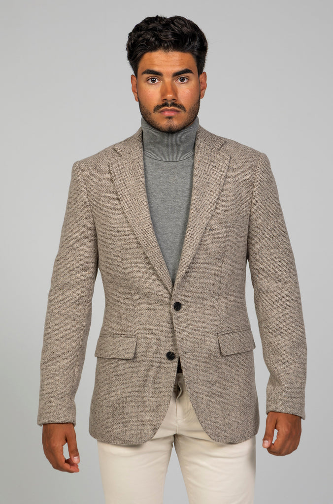 Americana Estructura Beige Lana 100%