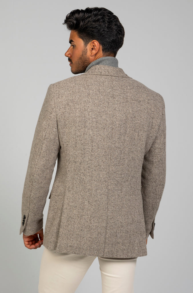Americana Estructura Beige Lana 100%