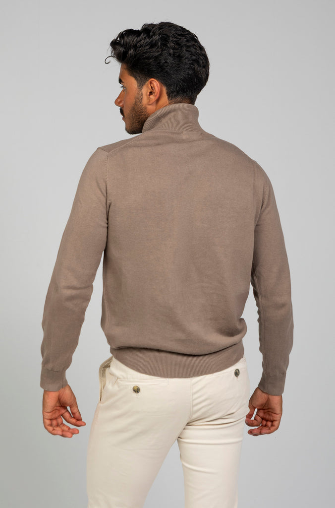 Jersey Cuello Cisne Marrón Medio