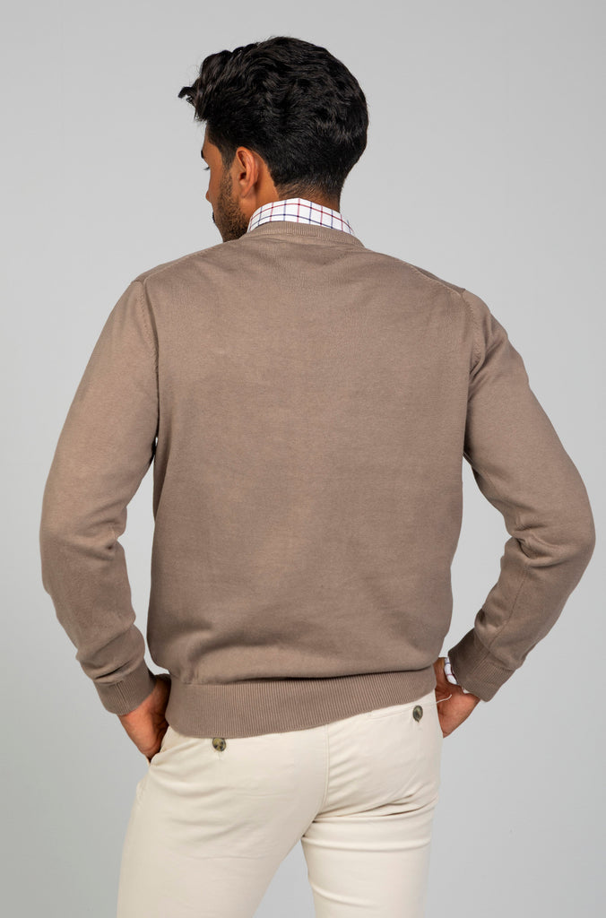 Jersey Básico Pico Marrón Medio