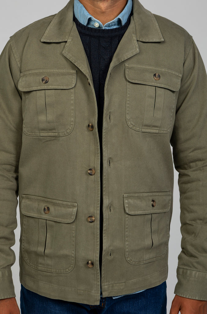 Sahariana Duster Tintada Verde