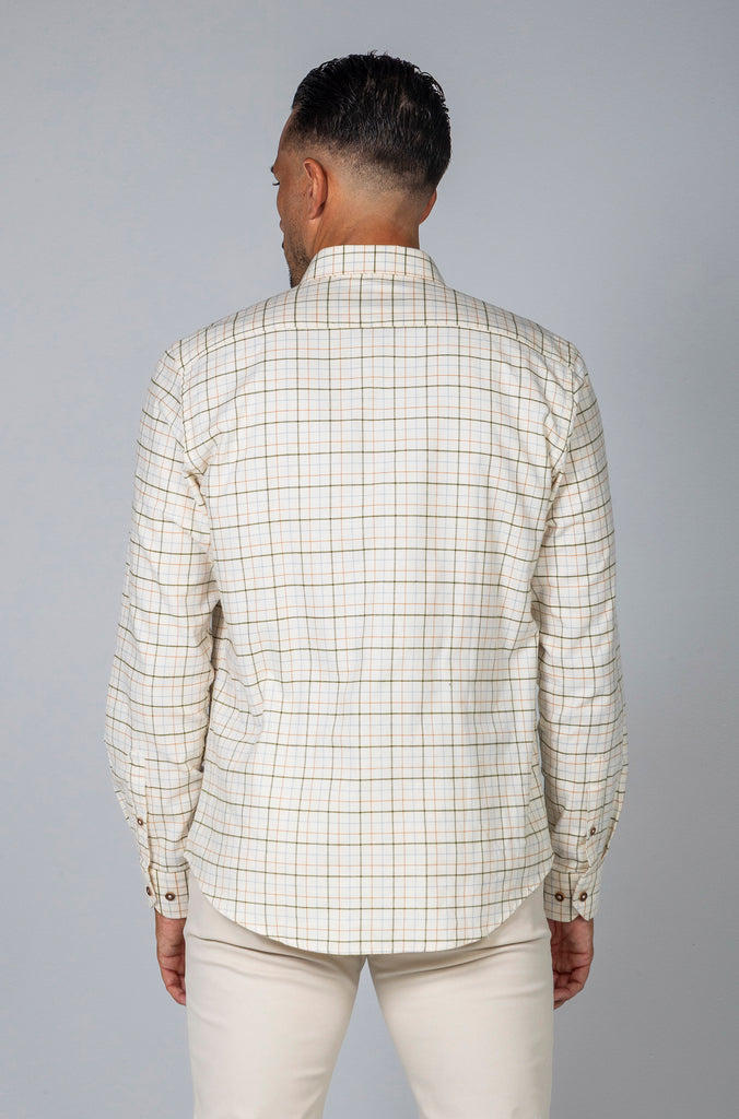 Camisa Viella Perchada Fondo Crema