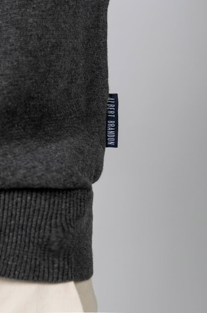 Jersey Básico Cuello Polo Gris Plomo