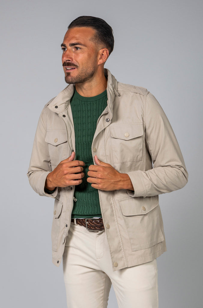 Chaqueta Deportiva Color Piedra