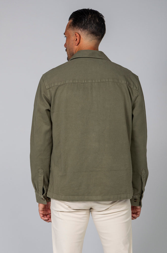 Sobrecamisa Sarga Tintada Verde