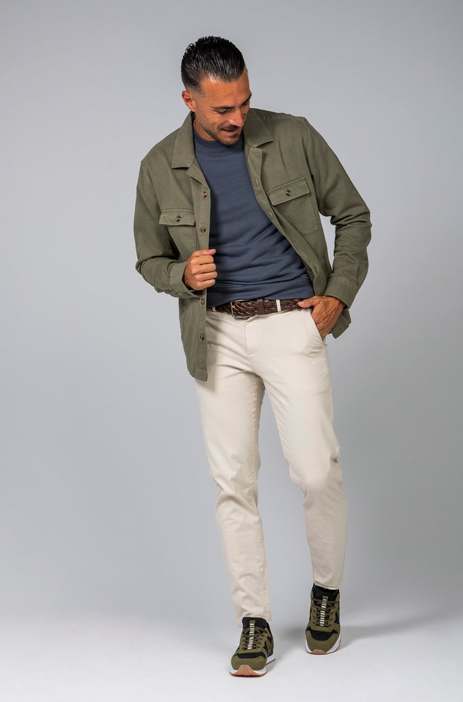Sobrecamisa Sarga Tintada Verde