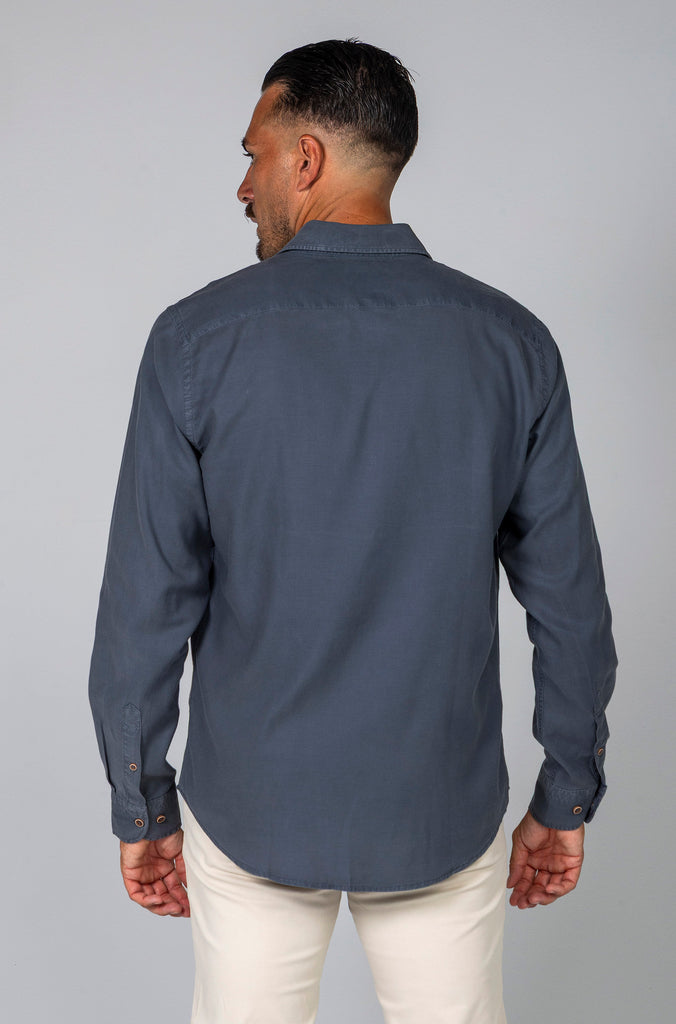 Camisa Veneto Tintada Gris Plomo