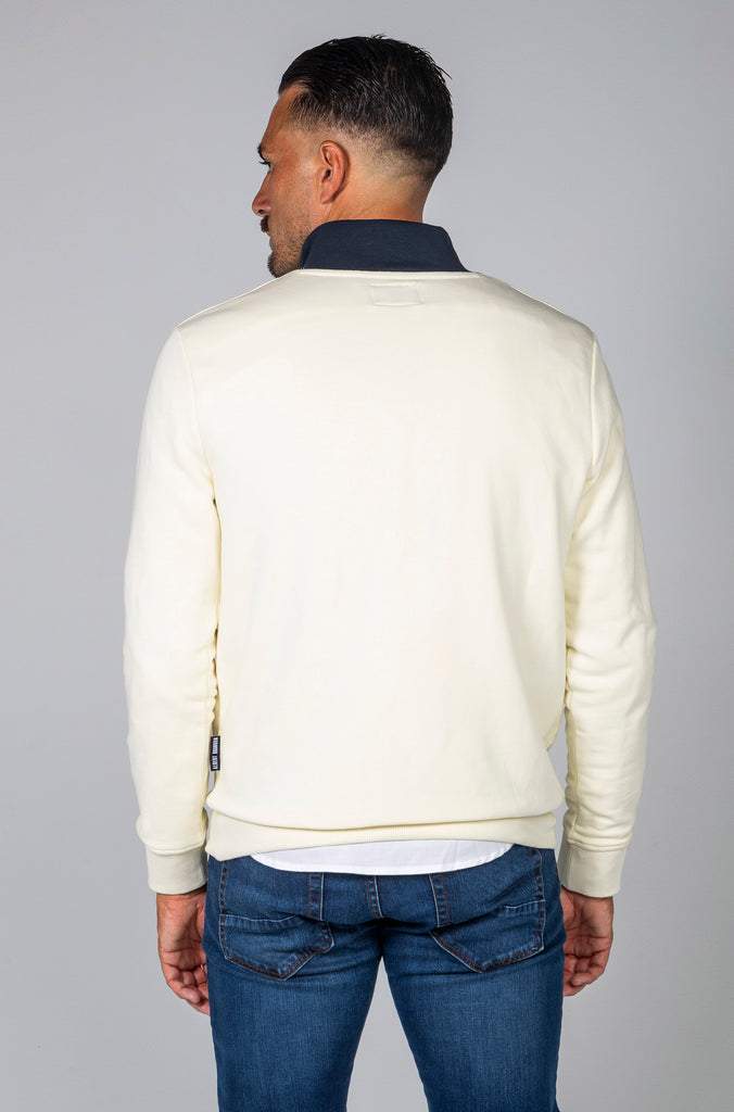 Sudadera BUDAPEST Cuello Zipper Crema