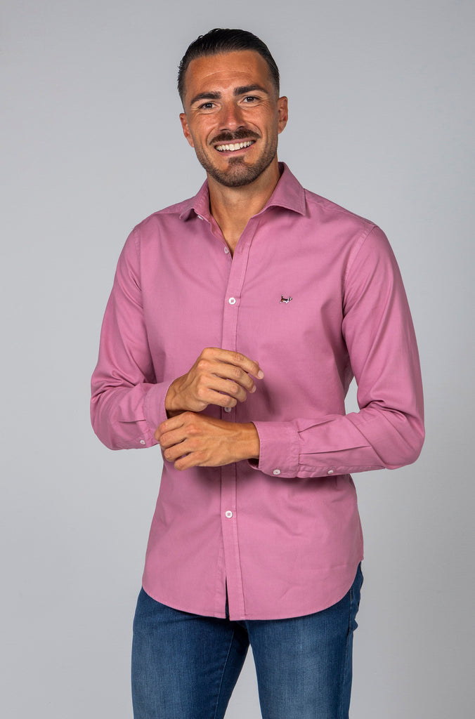 Camisa Piqué Tintada Rosa Cosmos