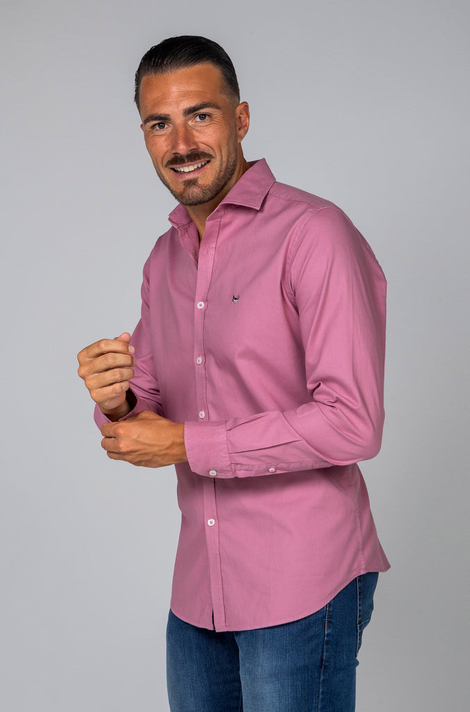 Camisa Piqué Tintada Rosa Cosmos